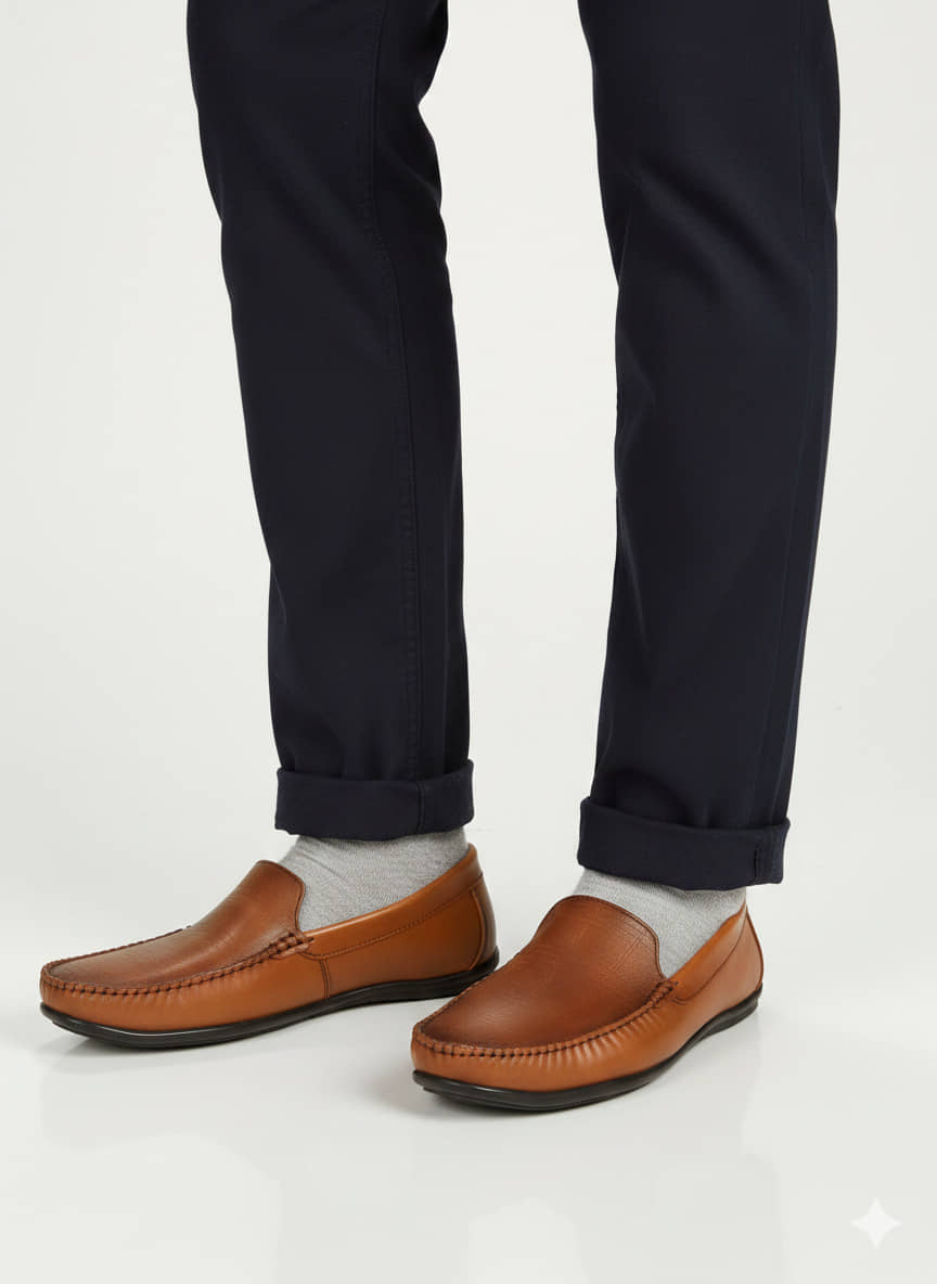Sir Corbett Tan Men's Slip on Shoes - Formal Shoes | Buy online on ZillyBuy