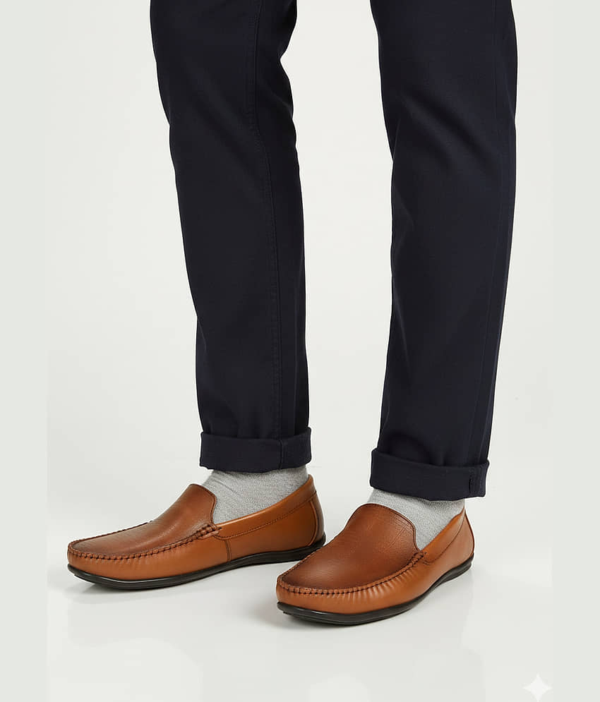 Sir Corbett Tan Men's Slip on Shoes - Formal Shoes | Buy online on ZillyBuy