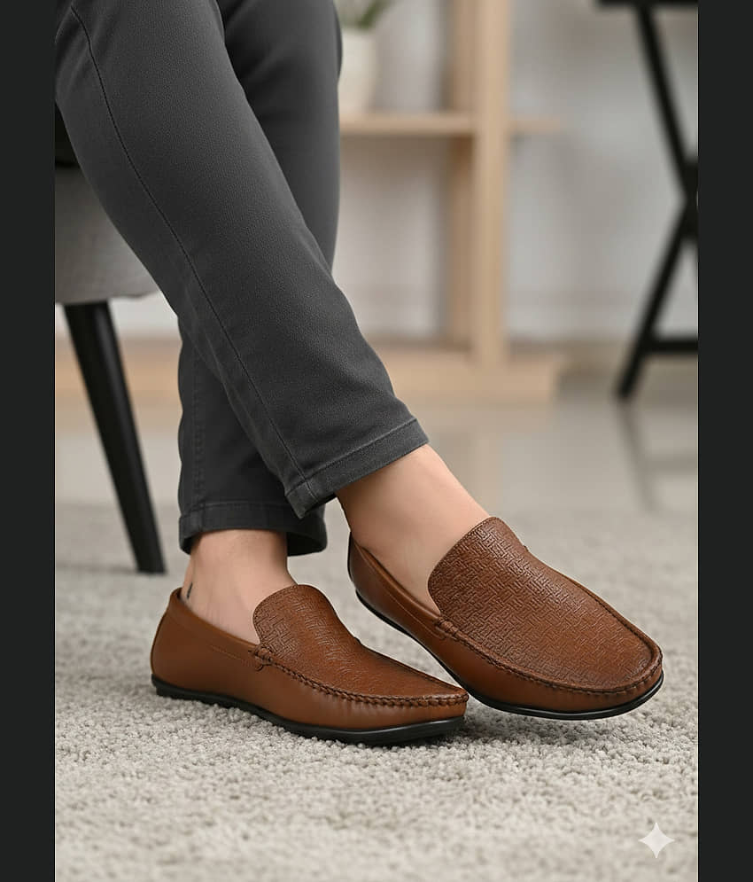 Sir Corbett Tan Men's Slip on Shoes - Formal Shoes | Buy online on ZillyBuy