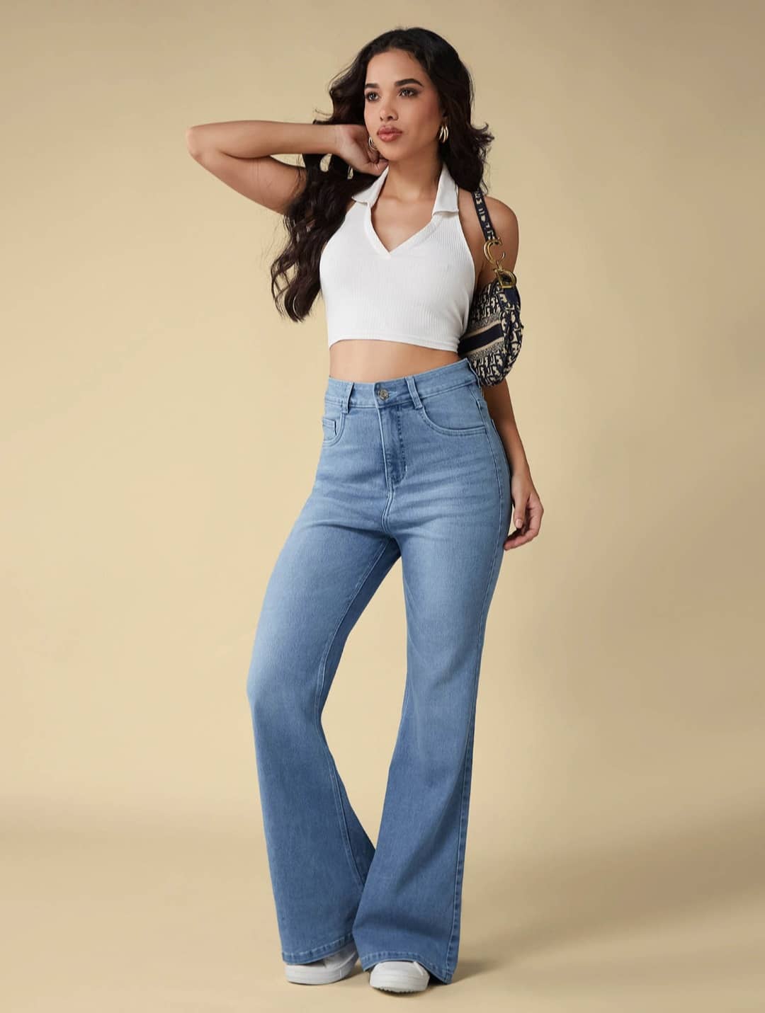 GF Women's Bootcut Mid-Rise Jeans ( Ice Blue ) - Jeans | Buy online on ZillyBuy