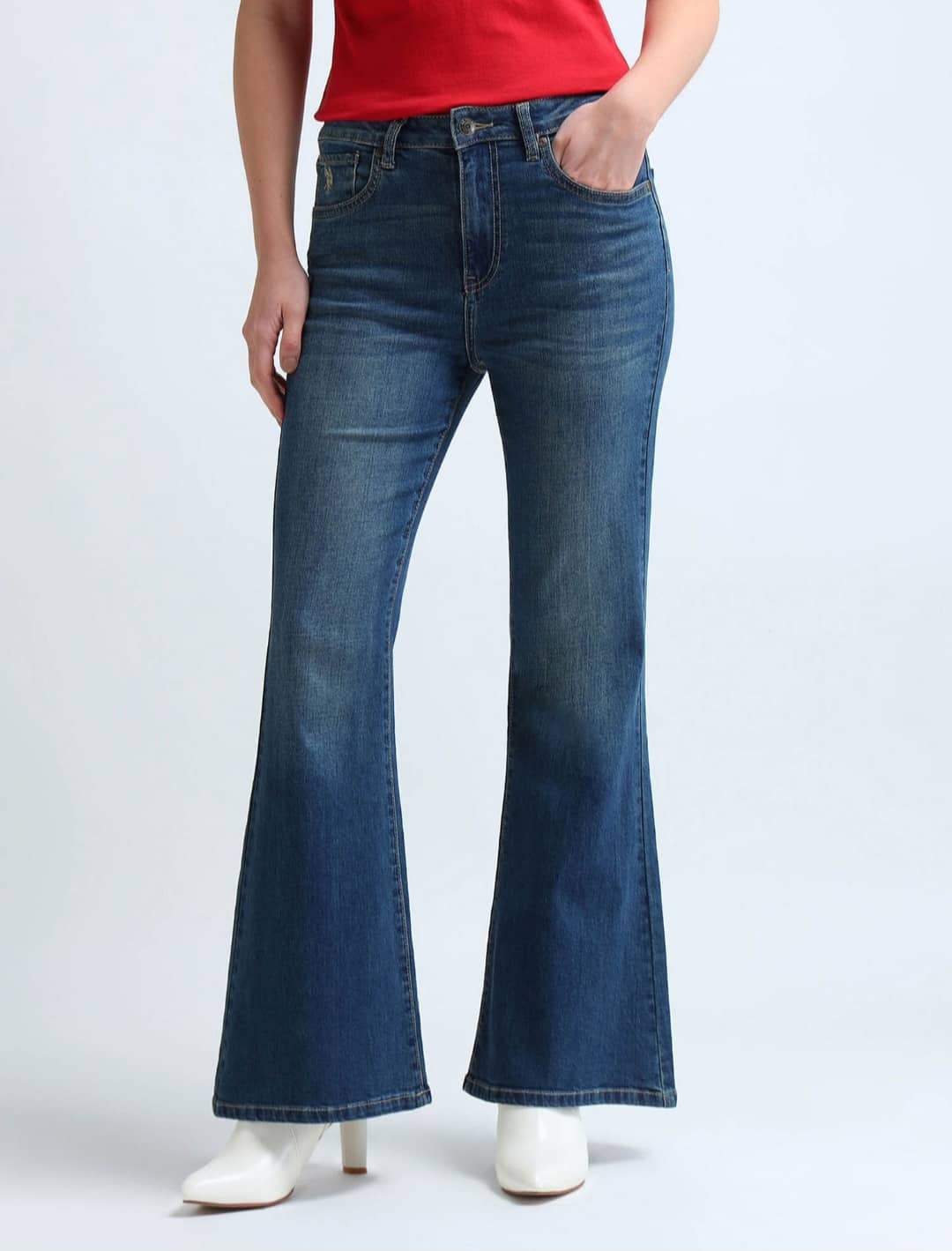 Gazal Fashions Women's Bootcut Mid-Rise Jeans ( Blue ) - Jeans | Buy online on ZillyBuy