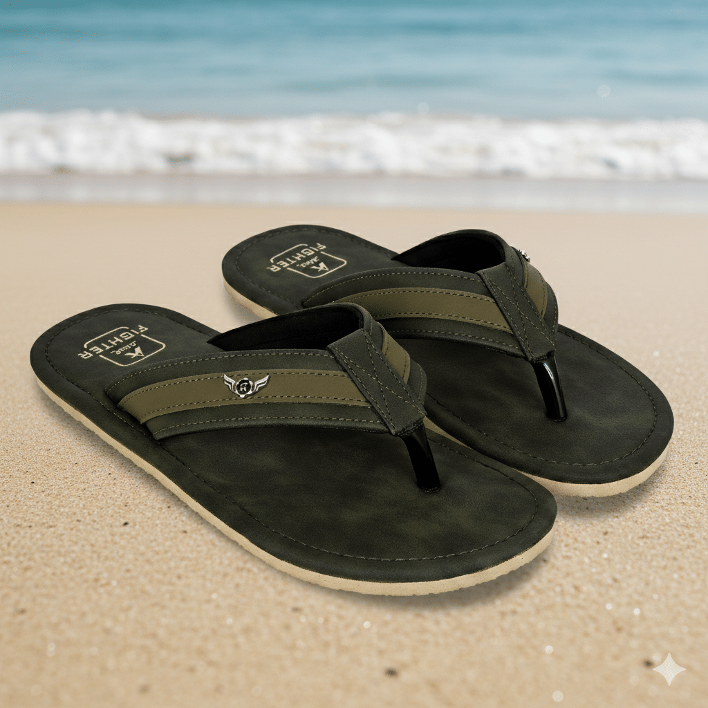 Chappal Wala Green Men's Thong Flip Flop