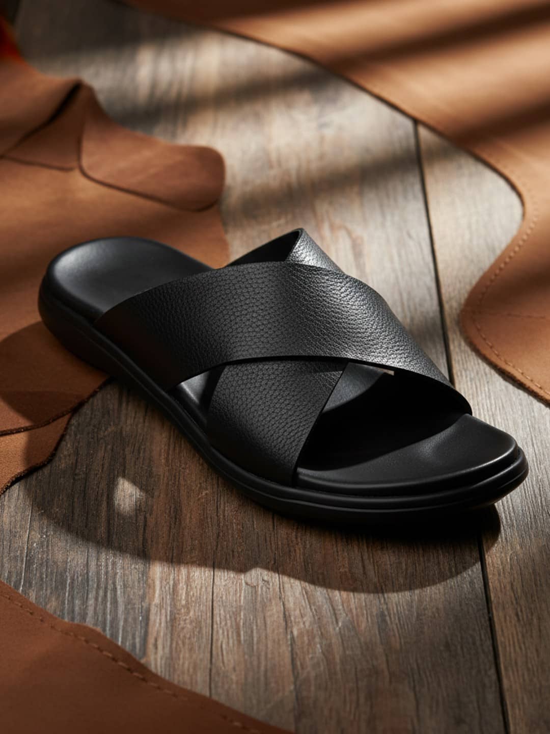 Fentacia - Black Men's Sandals