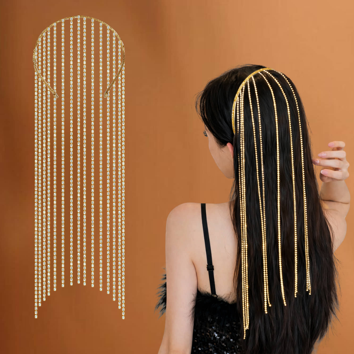 LYKAA Golden Women's Hair Accessory Set ( Pack of 1 ) - Jewellery Sets | Buy online on ZillyBuy