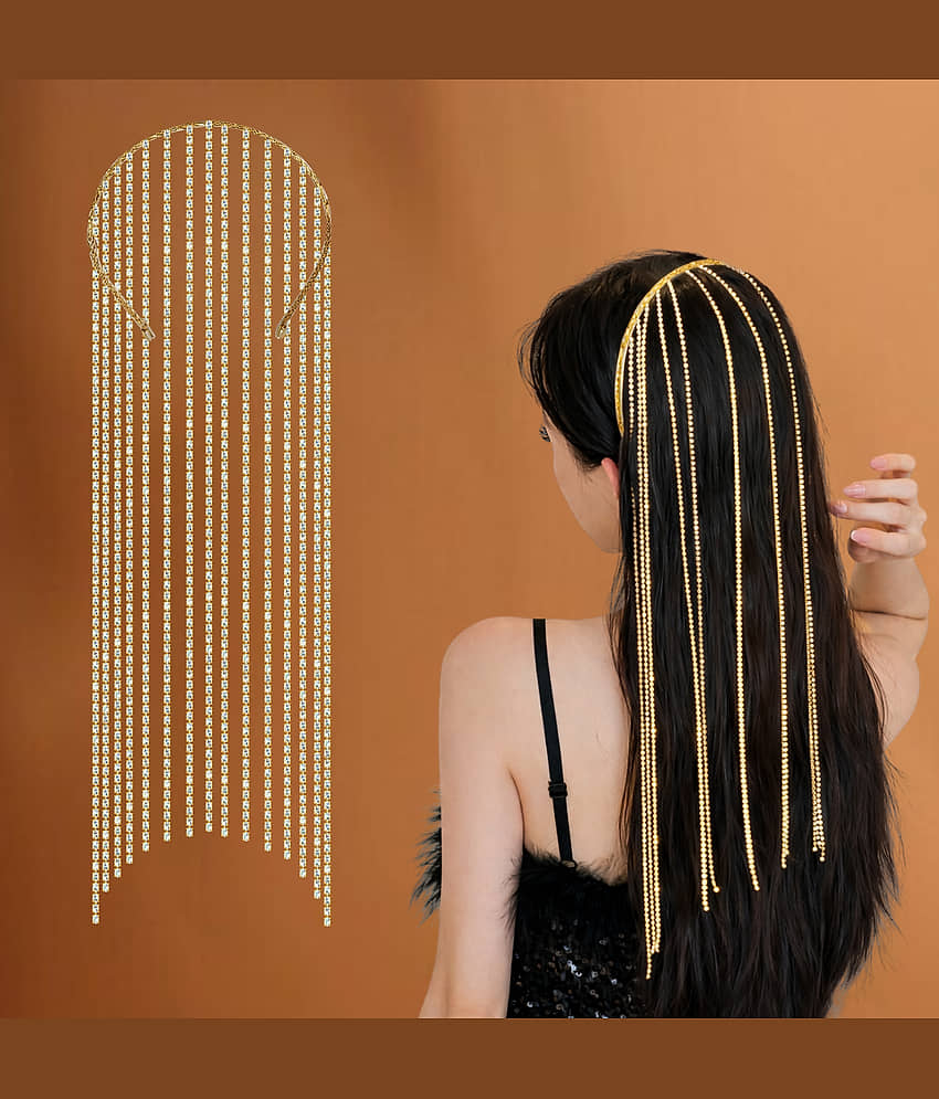 LYKAA Golden Women's Hair Accessory Set ( Pack of 1 ) - Jewellery Sets | Buy online on ZillyBuy