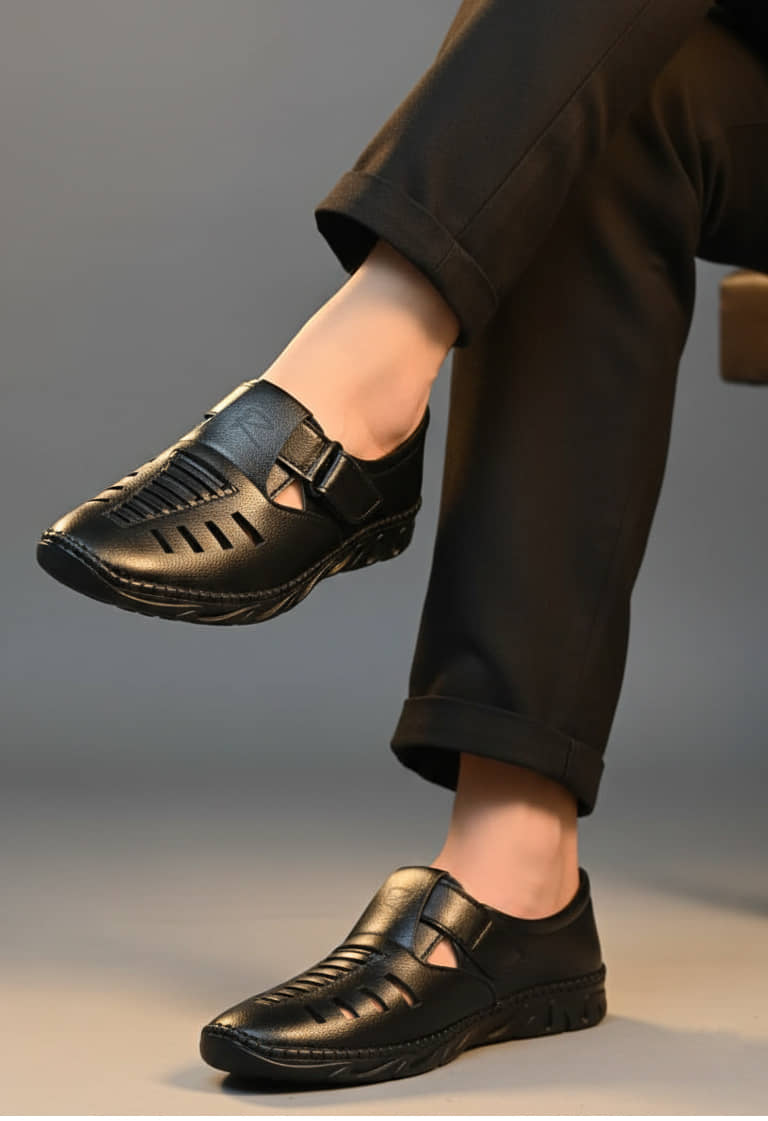Runrave - Black Men's Sandals
