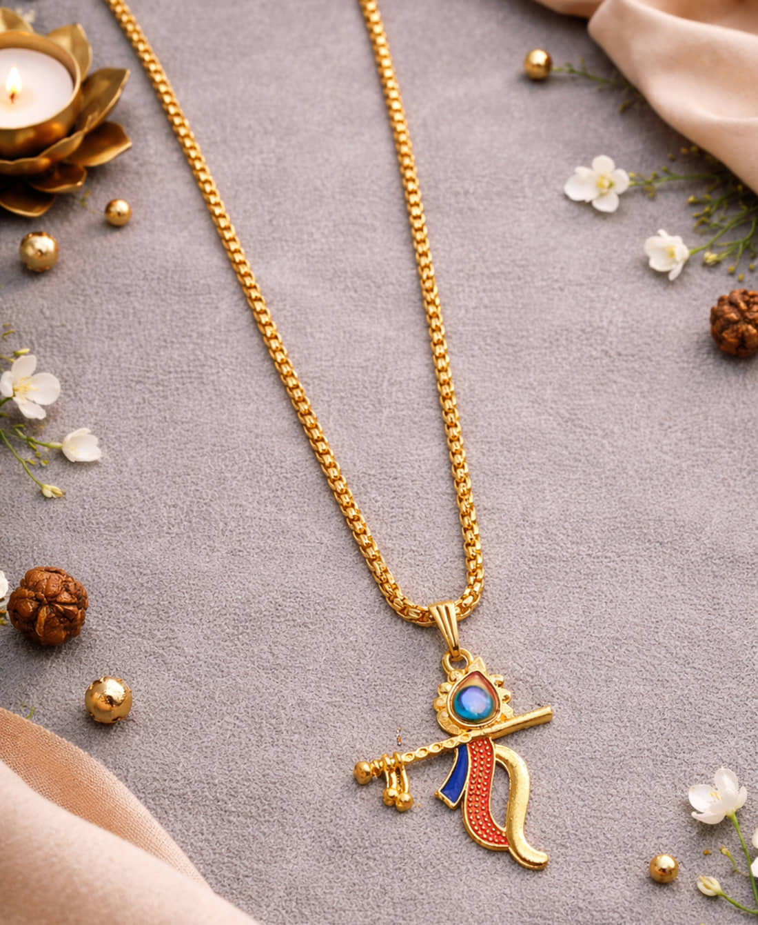 SHANKH-KRIVA Gold Pendant ( Pack of 1 )