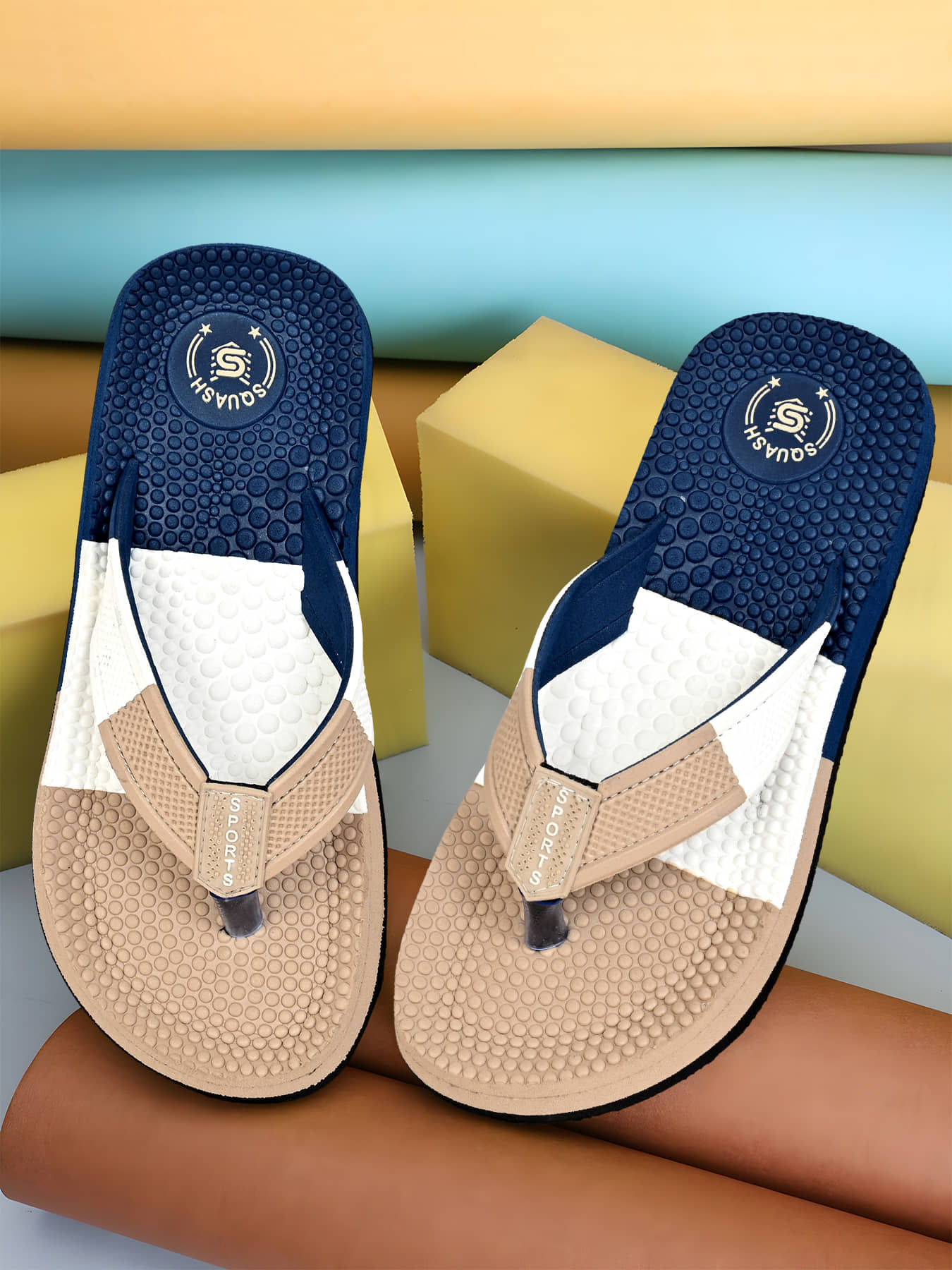 Squash Beige Men's Thong Flip Flop