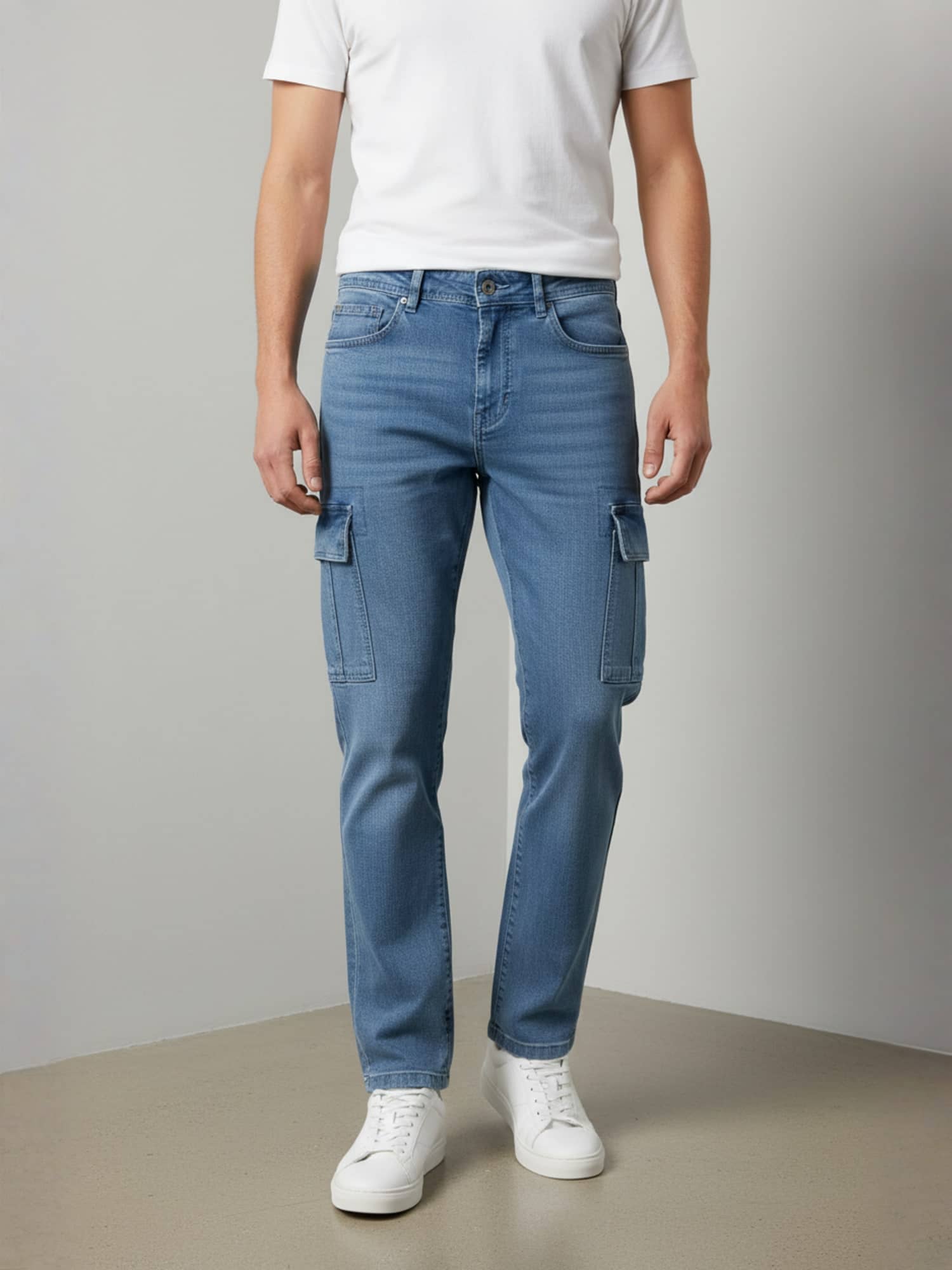 plounge Clean Look Men's Jeans - Blue ( Pack of 1 ) - Jeans | Buy online on ZillyBuy