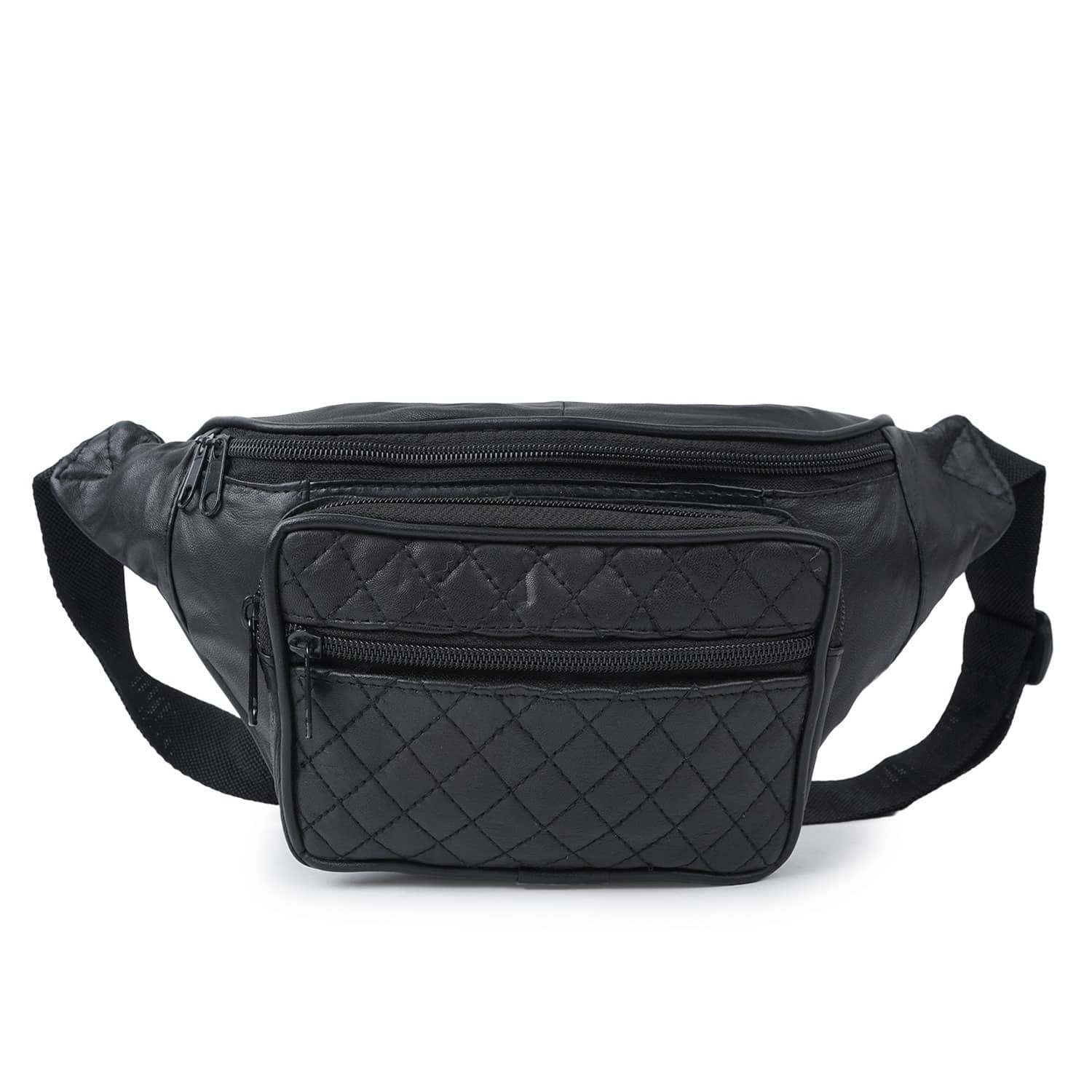 CIMONI WAIST BAG FOR UNISEX Leather Black Waist Pouch - Handbags | Buy online on ZillyBuy