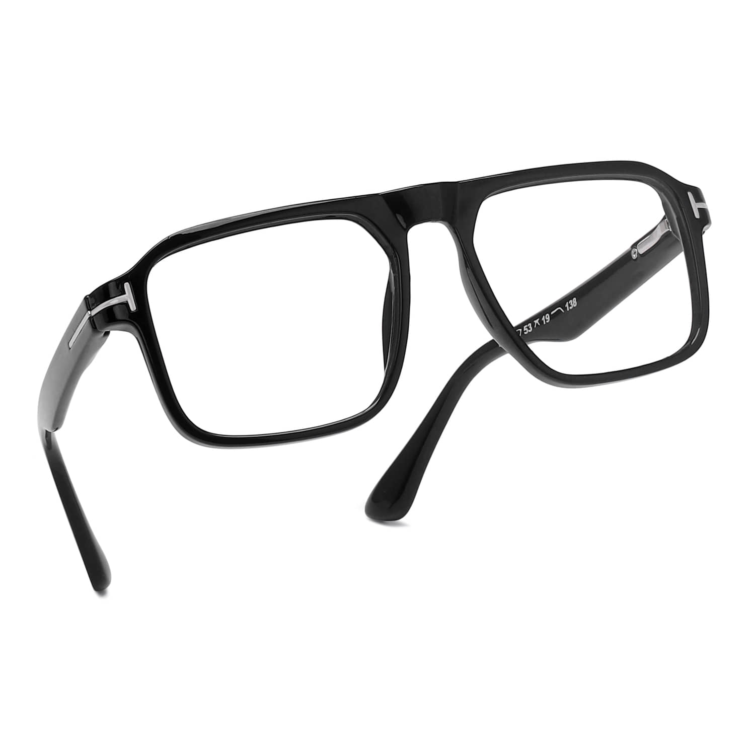 Hexxa Black Rectangular Eyeglass Frame ( Pack of 1 )