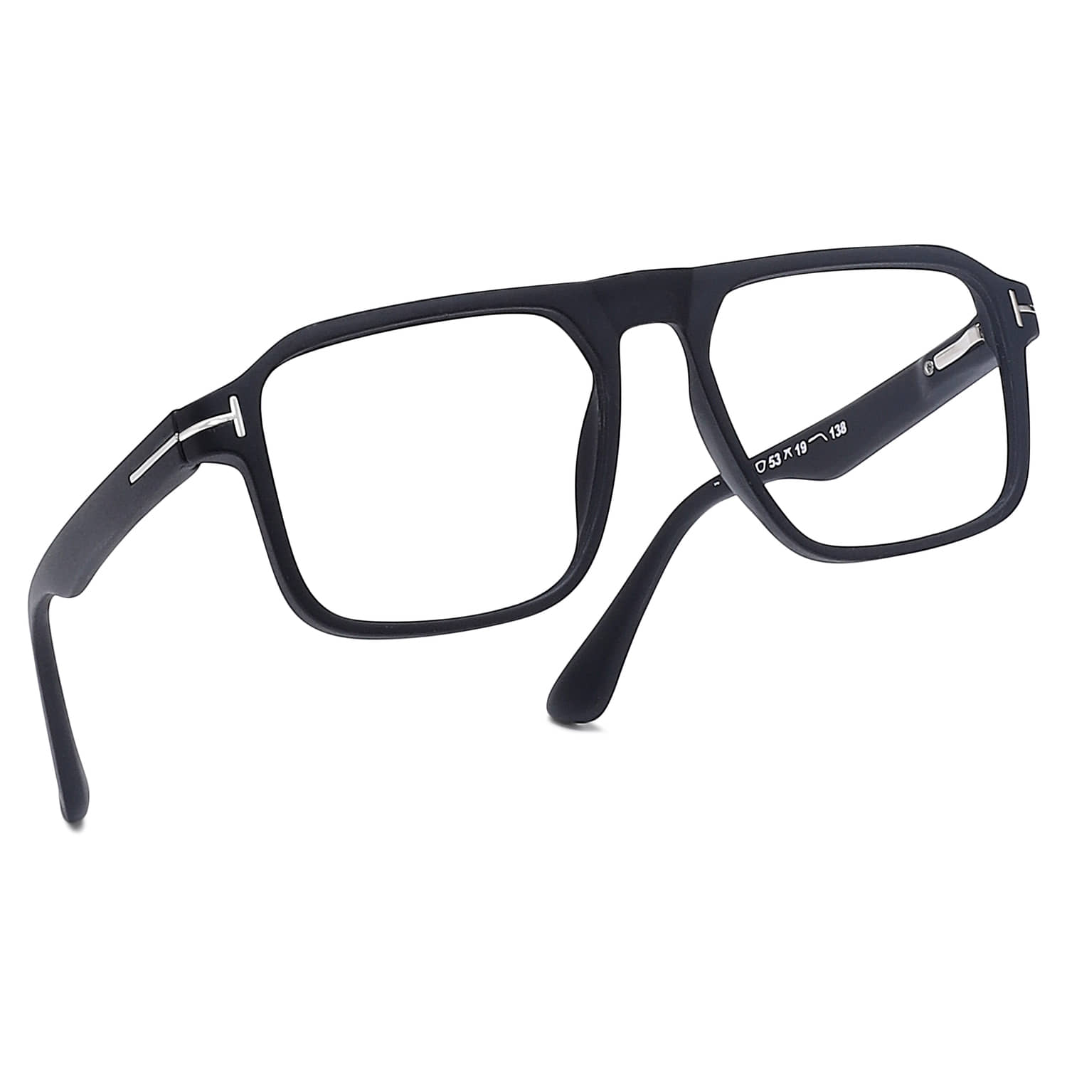 Hexxa Black Rectangular Eyeglass Frame ( Pack of 1 )