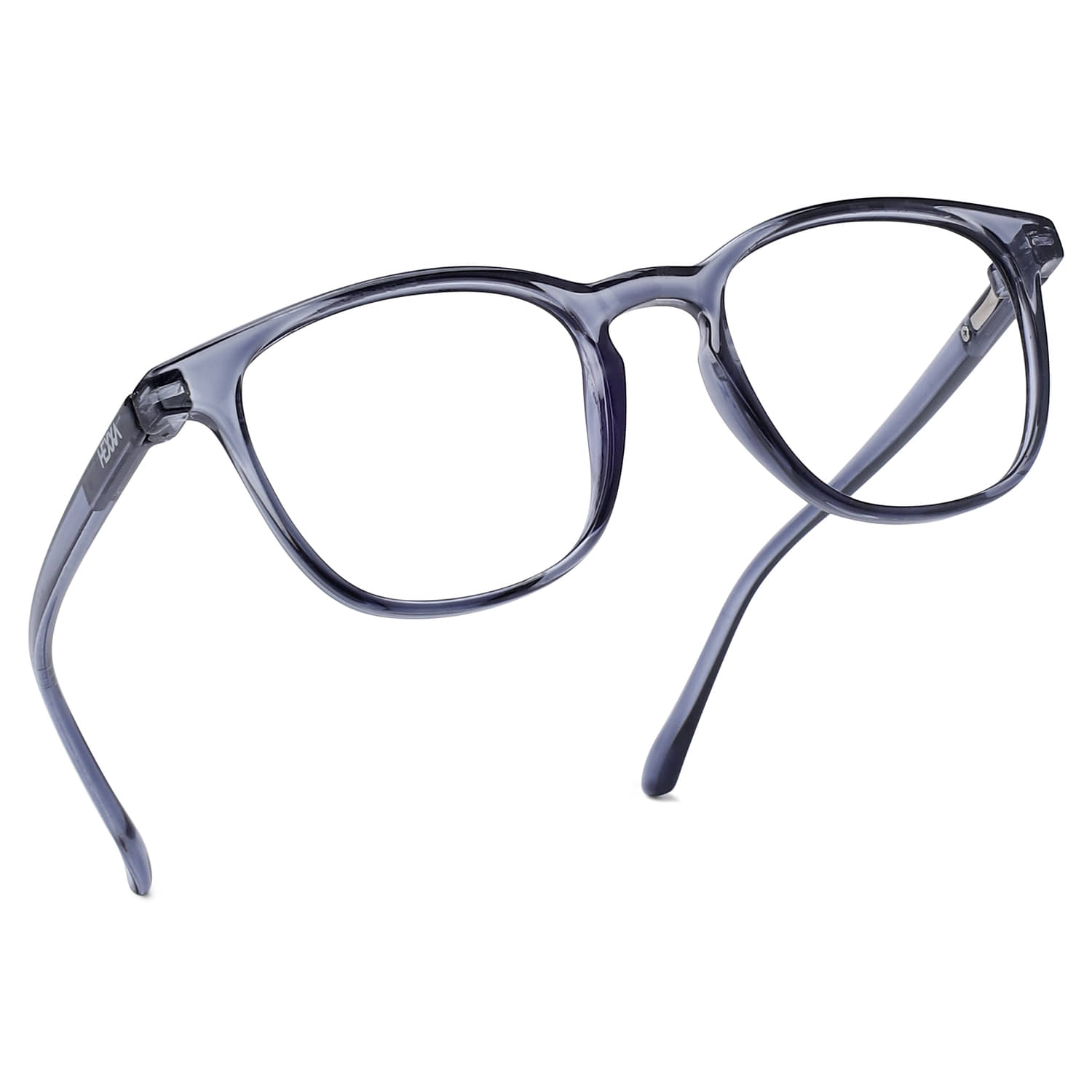 Hexxa Dark Grey Rectangular Eyeglass Frame ( Pack of 1 )