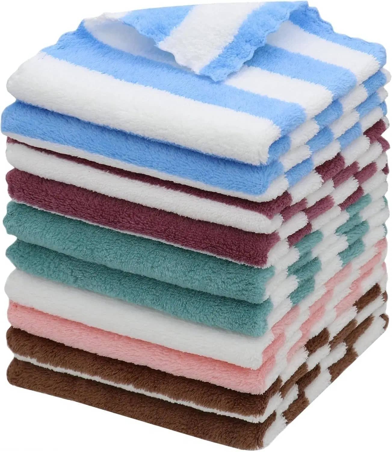 Suraj Enterprises Pack of 10 Microfibre 301-350 -GSM Hand Towel ( Multicolor ) - Towels | Buy online on ZillyBuy