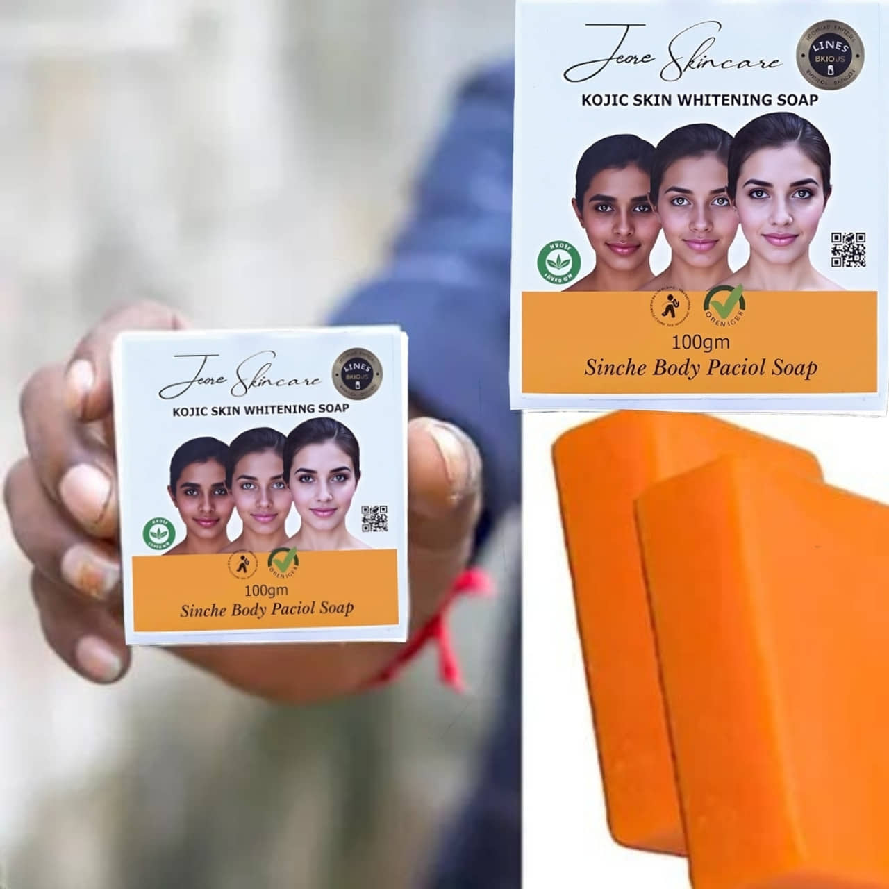 how many grams glutathione per day Satthwa Kojic Acid 1% Soap with Vitamin C for Dark Spots (Pack of 2) main image 1