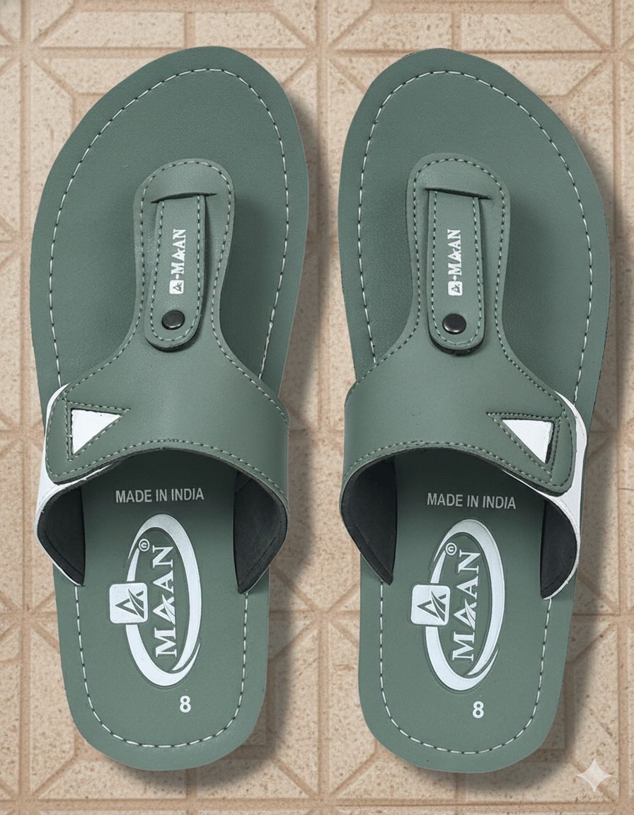 MAAN Green Men's Thong Flip Flop