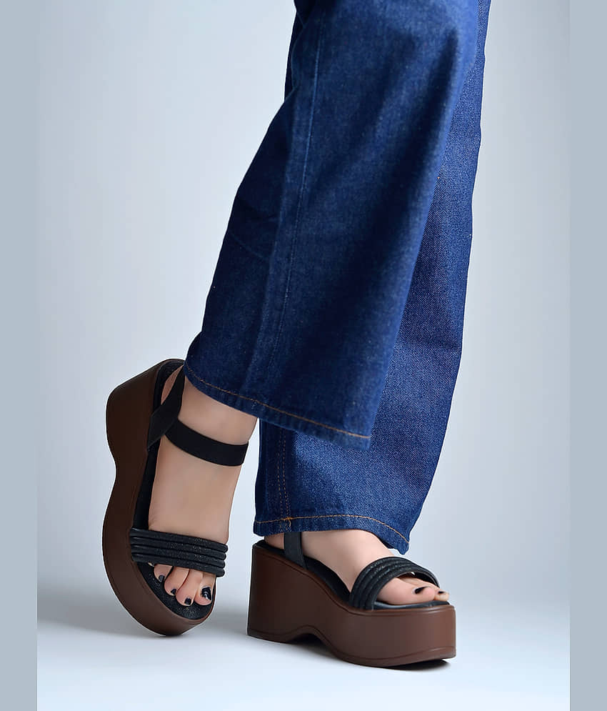Shoetopia Black Women's Sandal Heels - Heels | Buy online on ZillyBuy