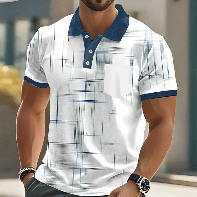 TAZO Men Polyester Regular Fit Printed Polo T Shirt ( White )