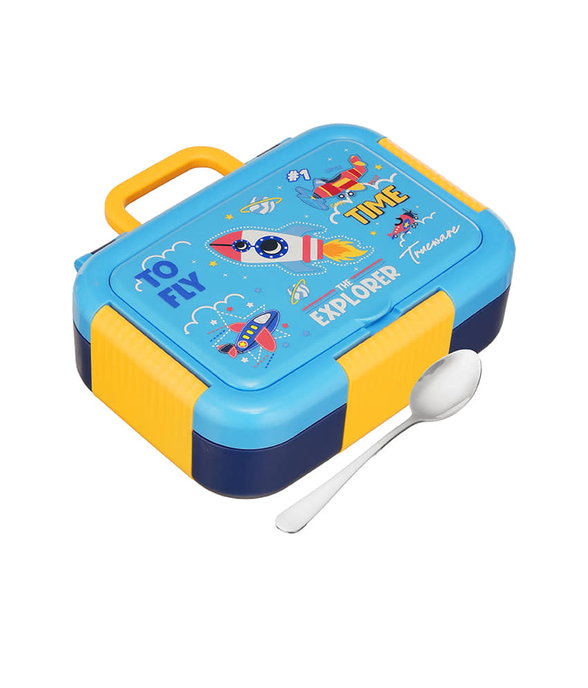 Trueware GALAXY 3 OUTER PLASTIC Stainless Steel Lunch Box 3 - Container ( Pack of 1 )