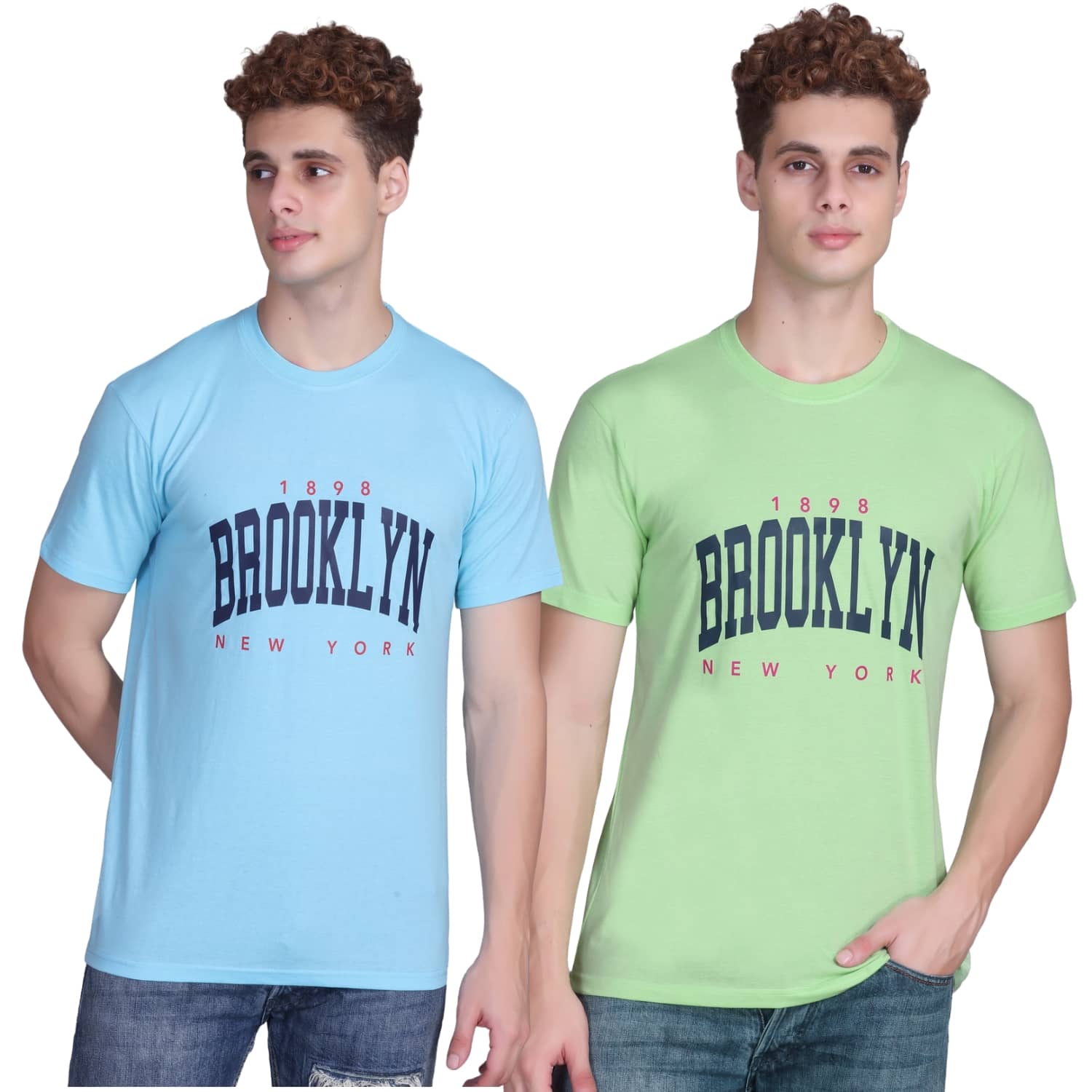 Zeffit Men Cotton Blend Regular Fit Printed T-Shirt ( Multicolor3 )