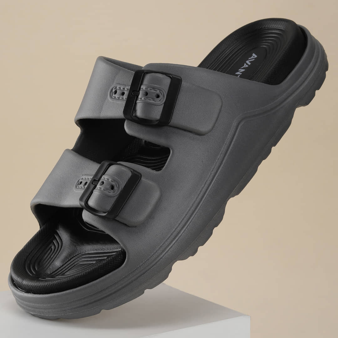 Avant BuckleStride Grey Men's Slide Flip Flop