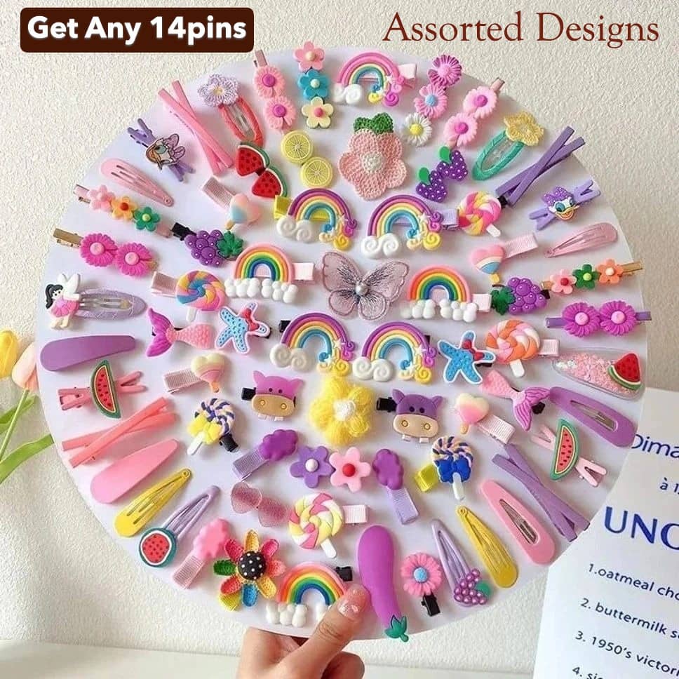 Blubby Multi Color Women's Hair Clip ( Pack of 14 ) - Jewellery Sets | Buy online on ZillyBuy