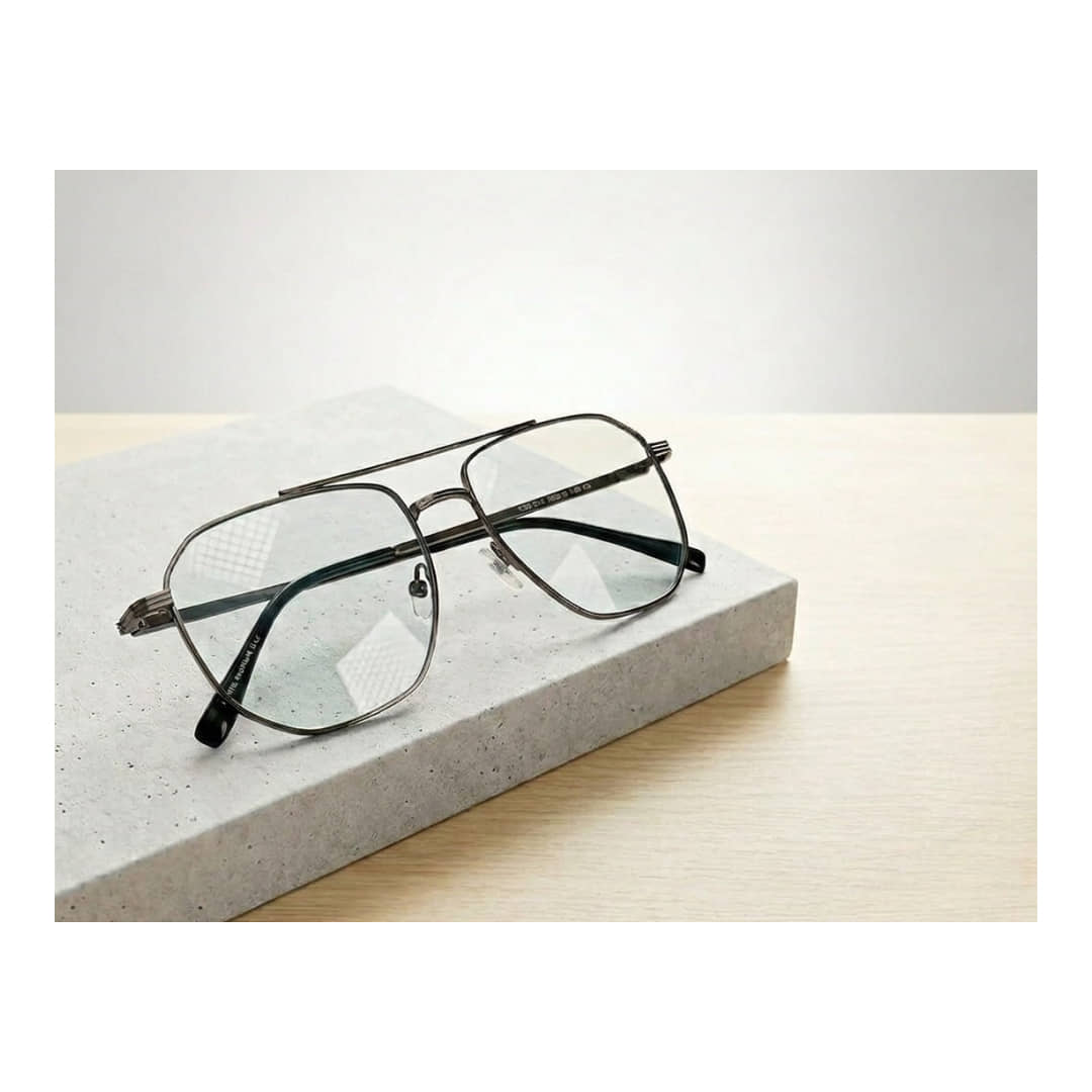 EYEHAWQ Black Full Rim Pilot Computer Glasses ( Pack of 1 )