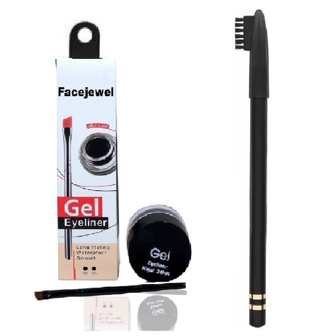 Facejewel Black Natural Kajal 250 g Gel ( Pack of 2 ) - Makeup - Eyes | Buy online on ZillyBuy