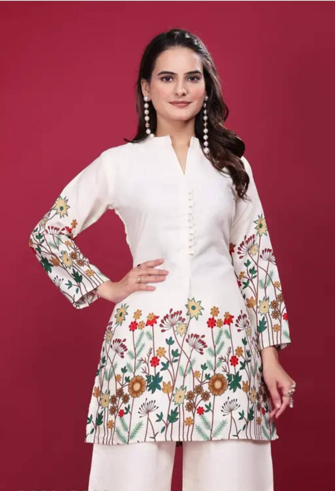 SKRACHY Women Printed Kurta With Palazzos Co-Ord Set ( Multi Color )