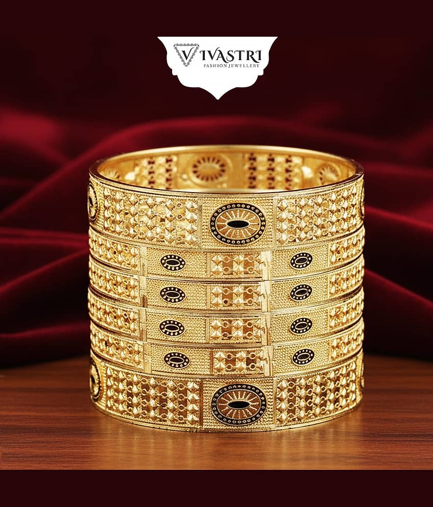 VIVASTRI Gold Bangle Set ( Pack of 4 ) - Bangles & Bracelets | Buy online on ZillyBuy