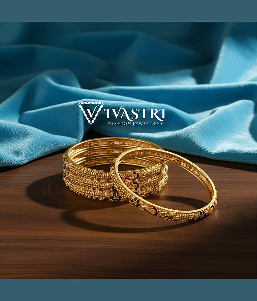 VIVASTRI Gold Bangle Set ( Pack of 4 ) - Bangles & Bracelets | Buy online on ZillyBuy
