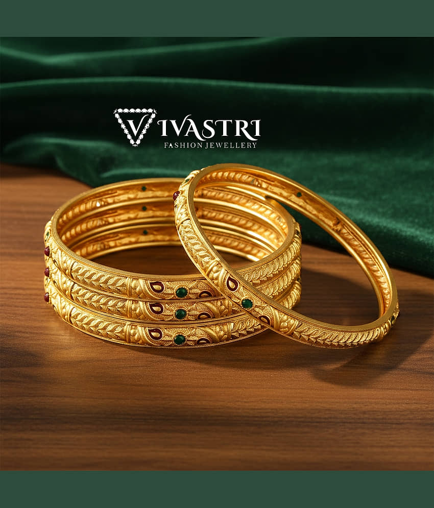 VIVASTRI Gold Bangle Set ( Pack of 4 ) - Bangles & Bracelets | Buy online on ZillyBuy
