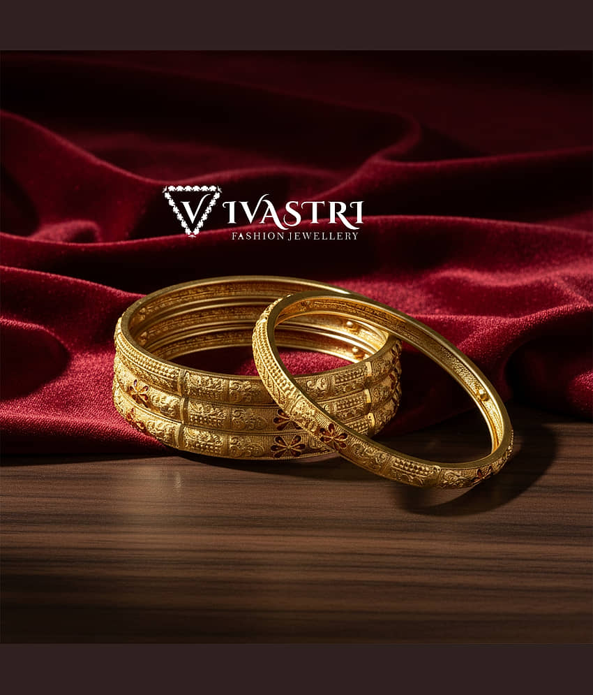 VIVASTRI Gold Bangle Set ( Pack of 4 ) - Bangles & Bracelets | Buy online on ZillyBuy