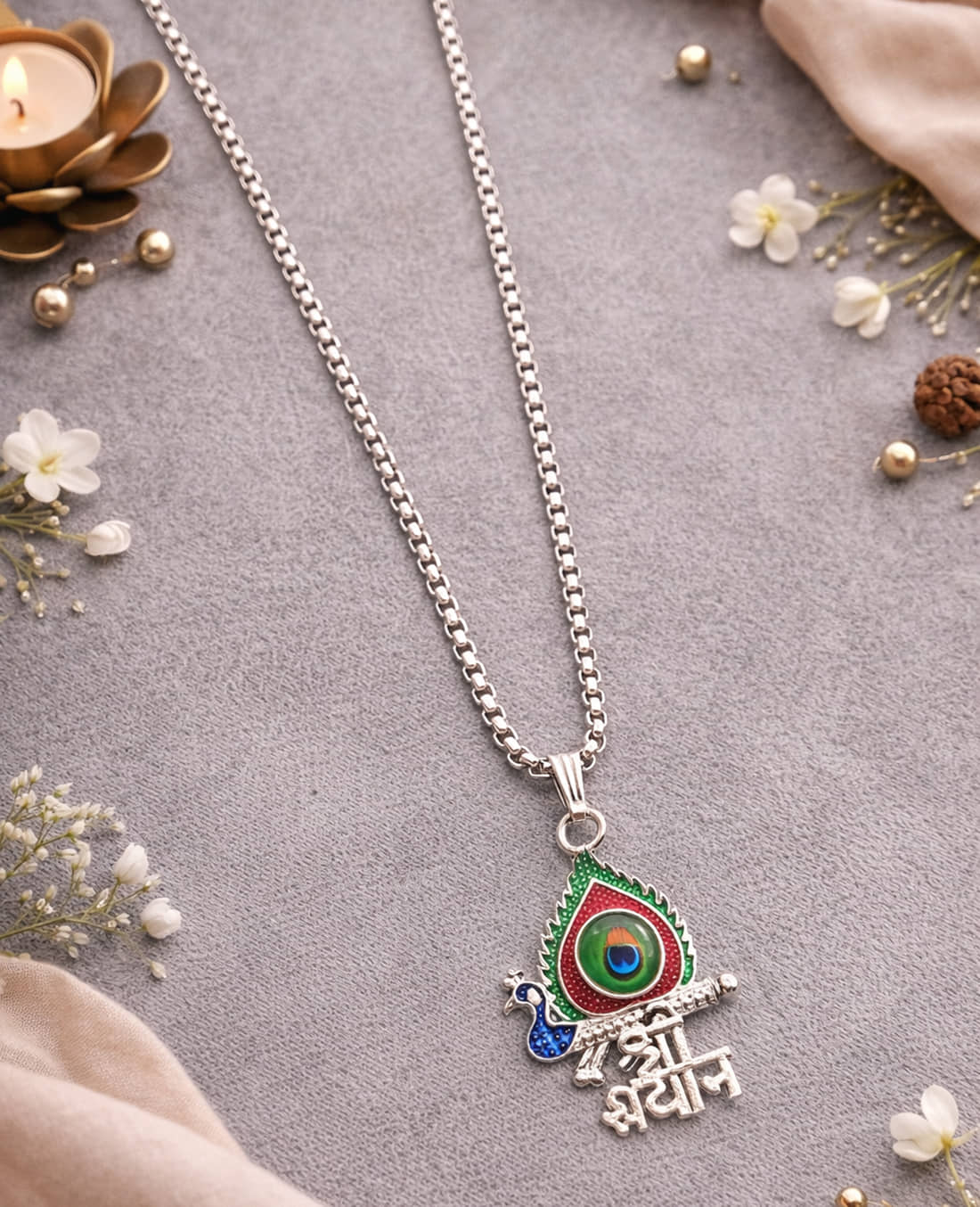 shankhraj mall Silver Religious Pendant With Chain ( Pack of 1 ) - Jewellery Sets | Buy online on ZillyBuy
