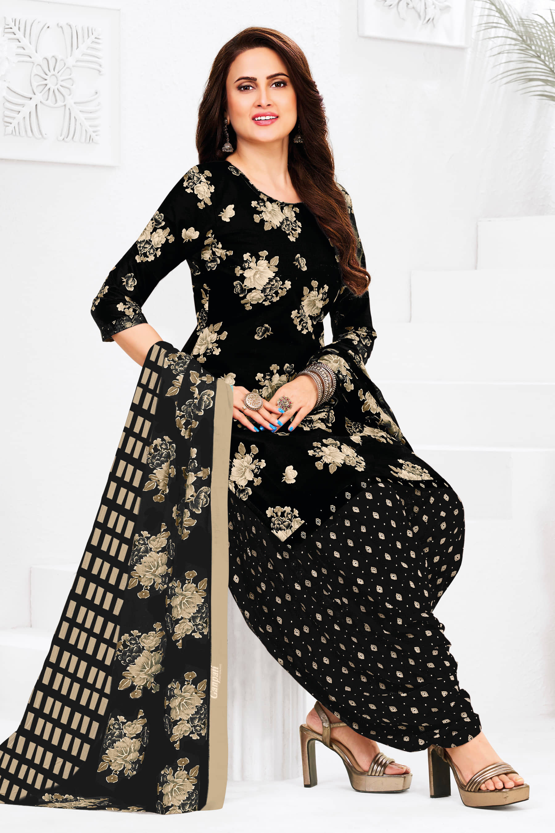 shree jeenmata collection Women's Cotton Unstitched Salwar Suit - Unstitched Fabrics | Buy online on ZillyBuy
