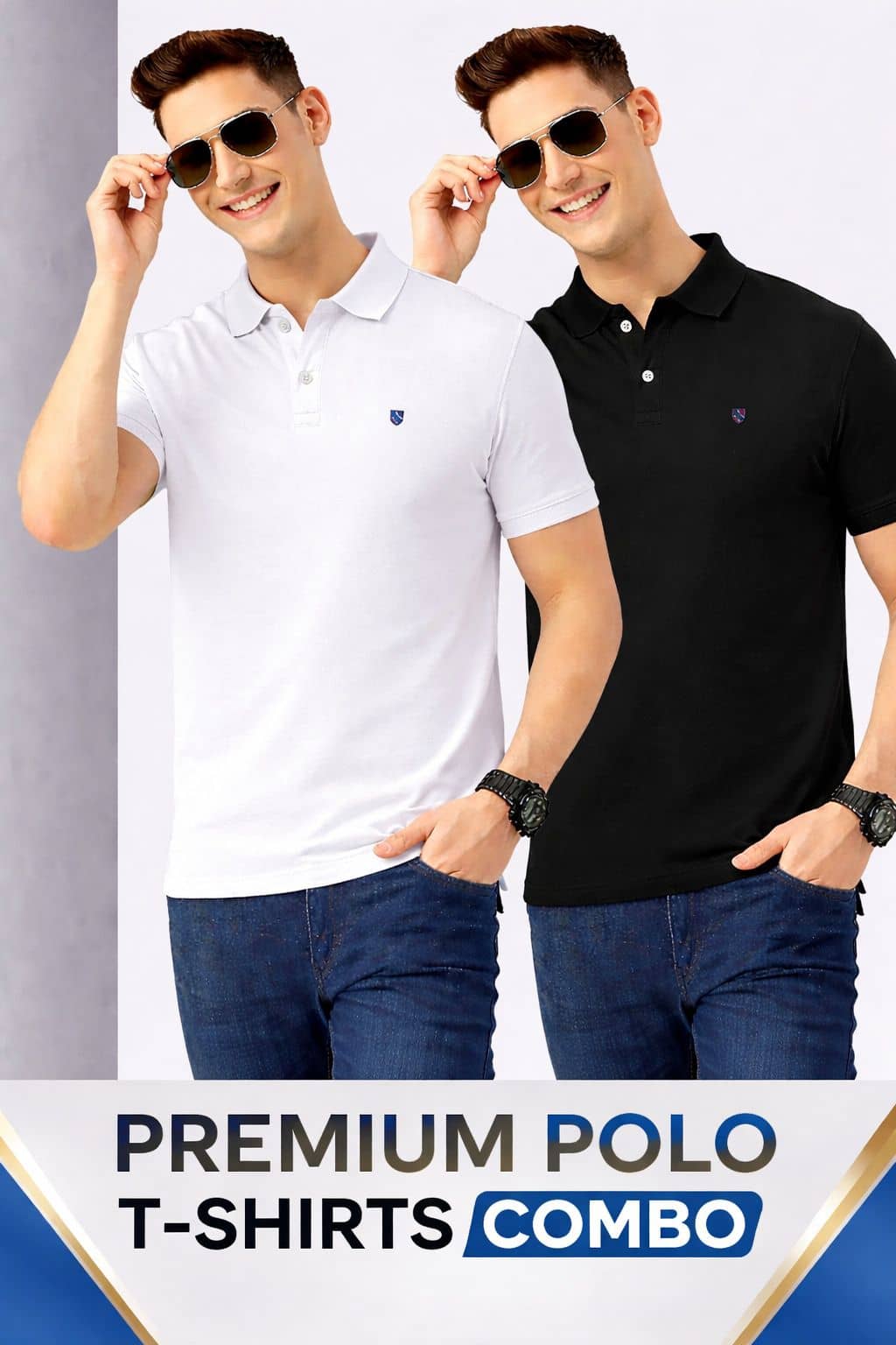 Alexender Men Cotton Blend Regular Fit Solid Polo T Shirt ( Multicolor )