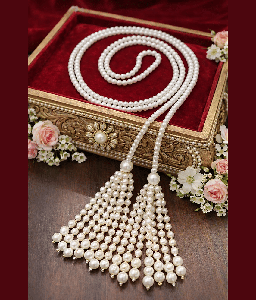 THRIFTKART White Women's Hair Ribbons ( Pack of 1 ) - Jewellery Sets | Buy online on ZillyBuy