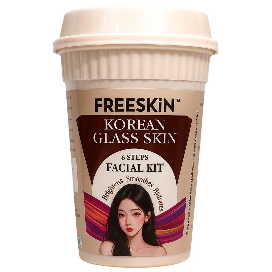 Freeskin Korean Glass Skin Facial 1 Time Use Facial Kit For All Skin Type Oatmeal 60g ( Pack of 1 )