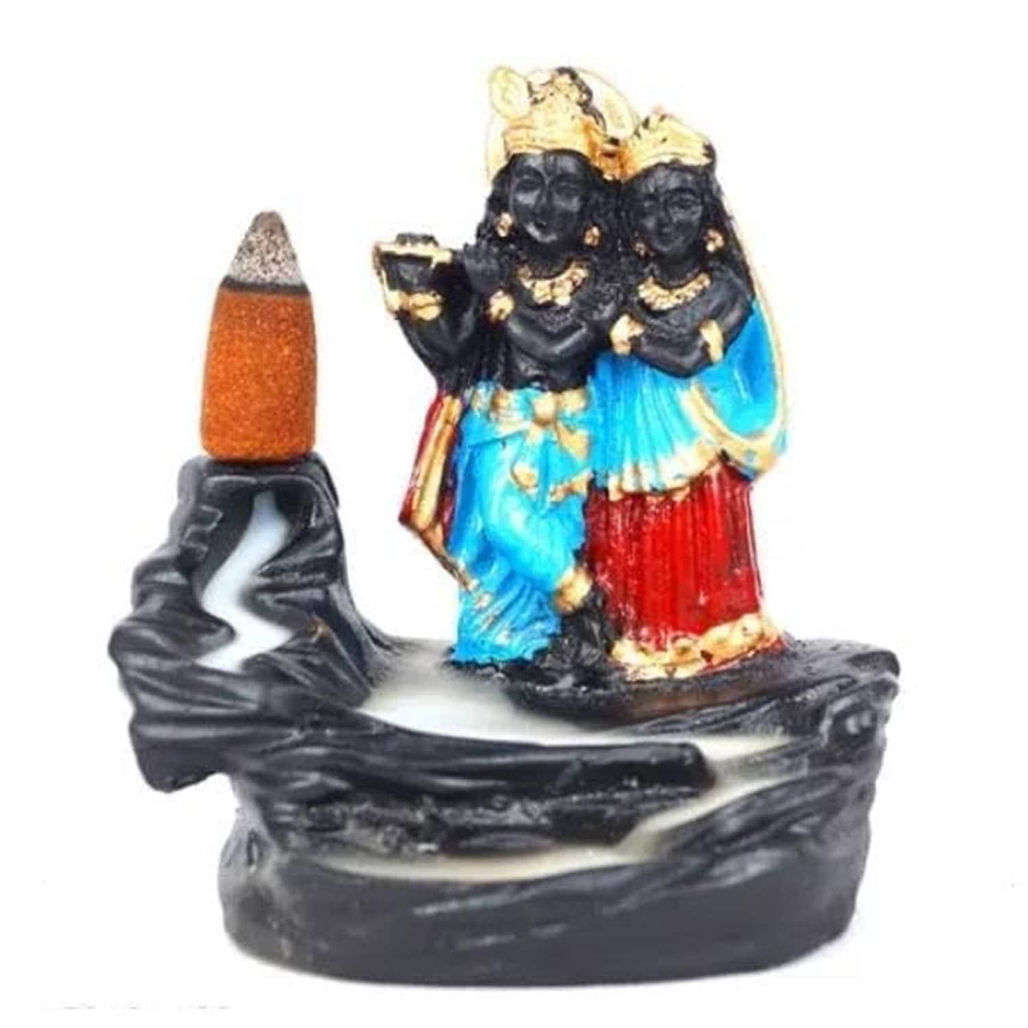 Unico Traders Polyresin Radha Krishna Idol ( 10 cm )