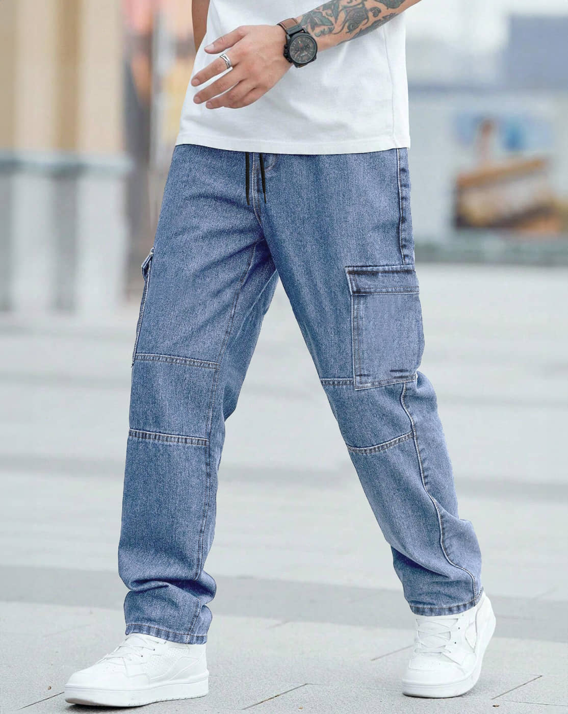 Eyebogler Solid Men's Jeans - Indigo Blue ( Pack of 1 ) - Jeans | Buy online on ZillyBuy
