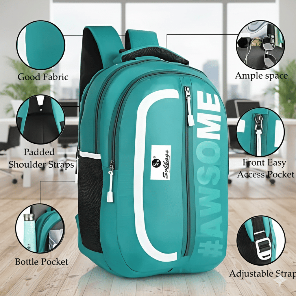 SVB BAG 40 Ltrs Tan Polyester College Bag