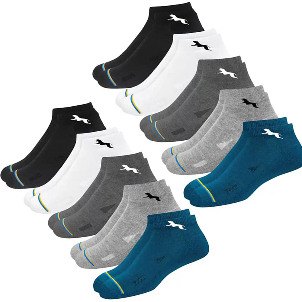 VAMEAR EXCLUSIVE Pack of 10 Men's Cotton Blend Ankle Length Socks ( White ) - Socks | Buy online on ZillyBuy