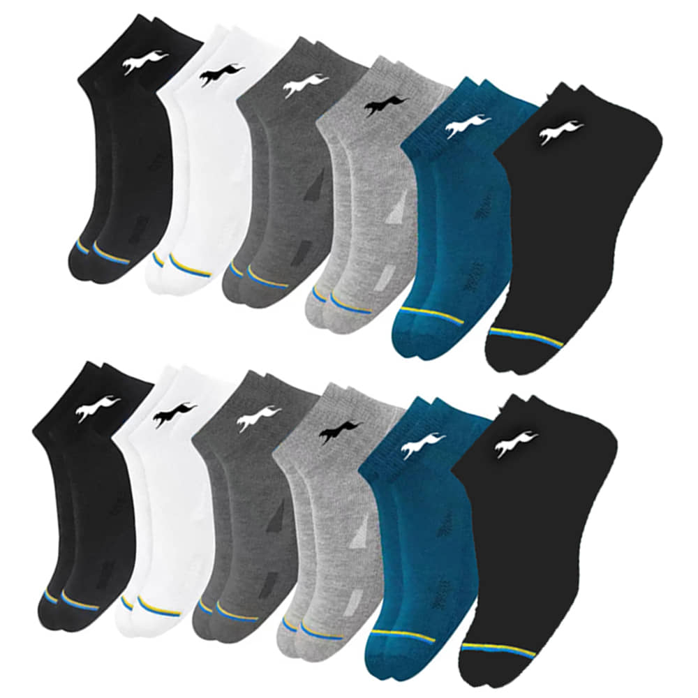 VAMEAR EXCLUSIVE Pack of 12 Men's Cotton Ankle Length Socks ( Multicolor ) - Socks | Buy online on ZillyBuy