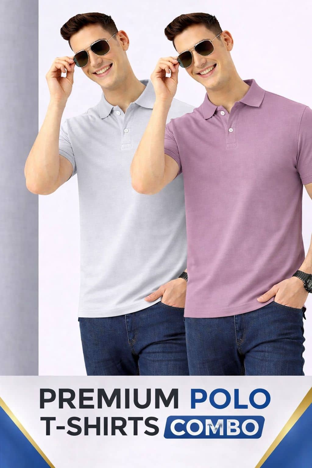 Alexender Men Cotton Blend Regular Fit Solid Polo T Shirt ( Multicolor )