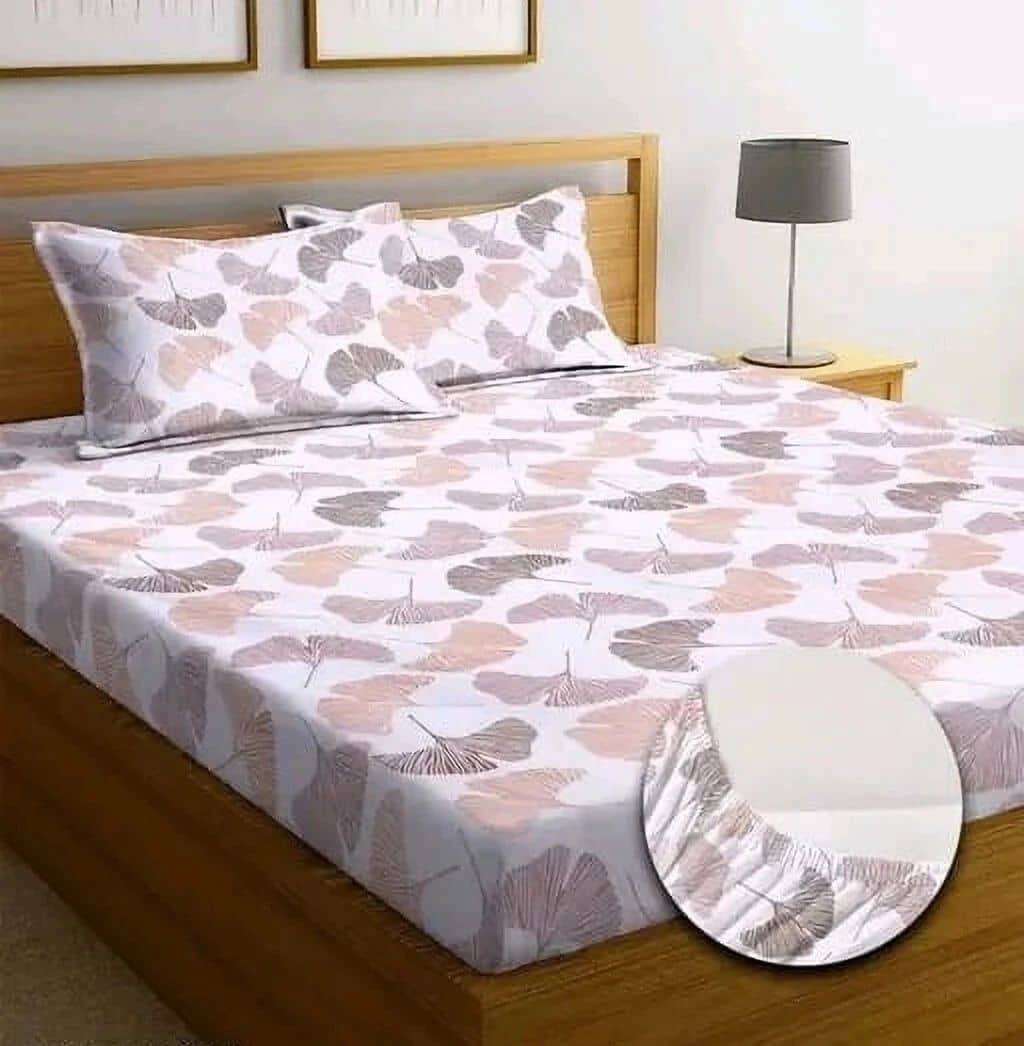 Decent Home White Cotton 1 Double King Bedsheet with 2 Pillow Covers ( 274 cm x 274 cm )