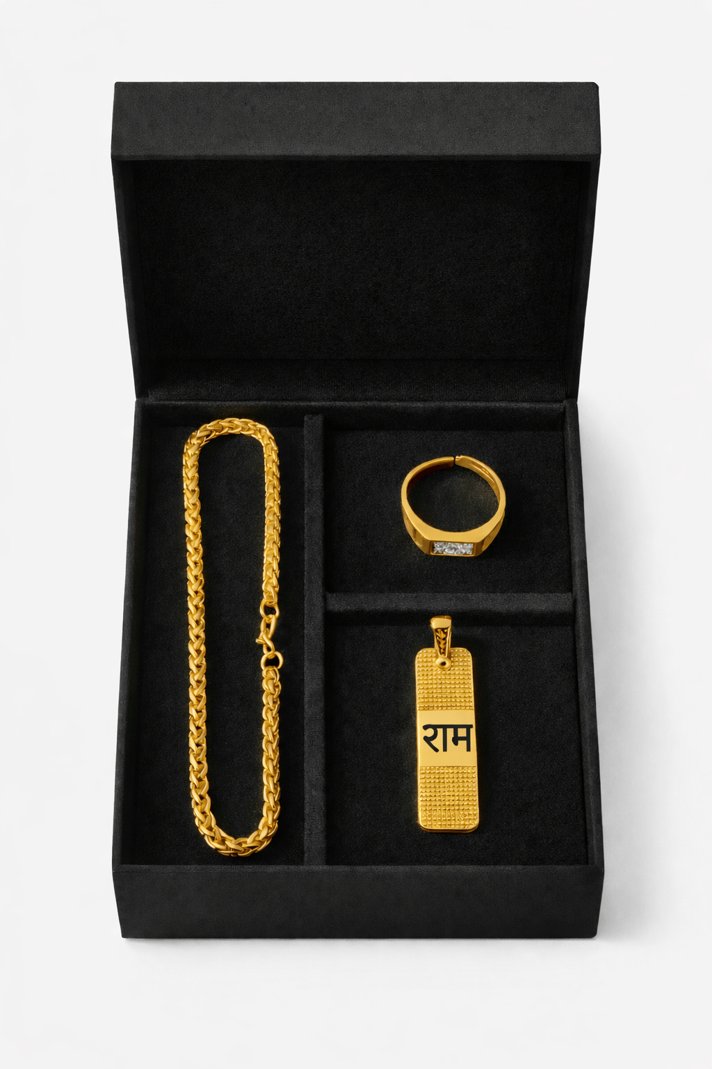 Fadiso Fashion Gold Plated Chains Combo ( Set of 3 )