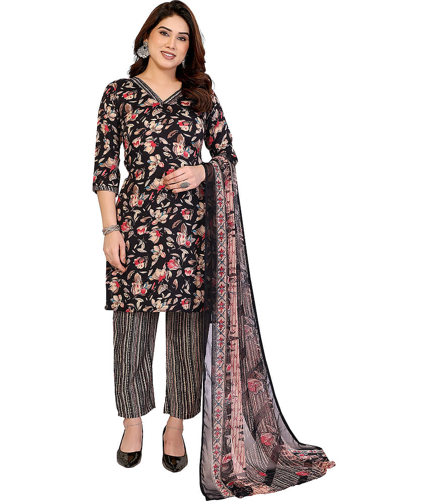 Kashvi Sarees Women's Crepe Unstitched Salwar Suit - Unstitched Fabrics | Buy online on ZillyBuy