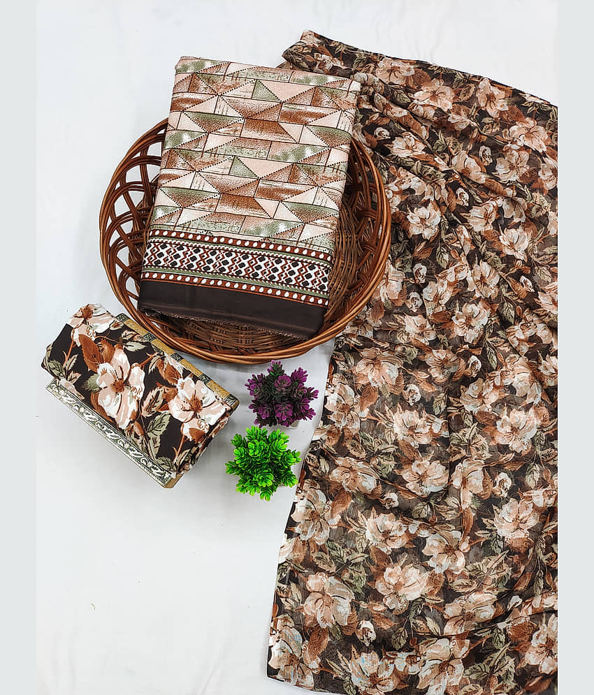 Kashvi Sarees Women's Crepe Unstitched Salwar Suit - Unstitched Fabrics | Buy online on ZillyBuy