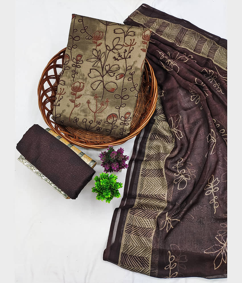 Kashvi Sarees Women's Crepe Unstitched Salwar Suit - Unstitched Fabrics | Buy online on ZillyBuy