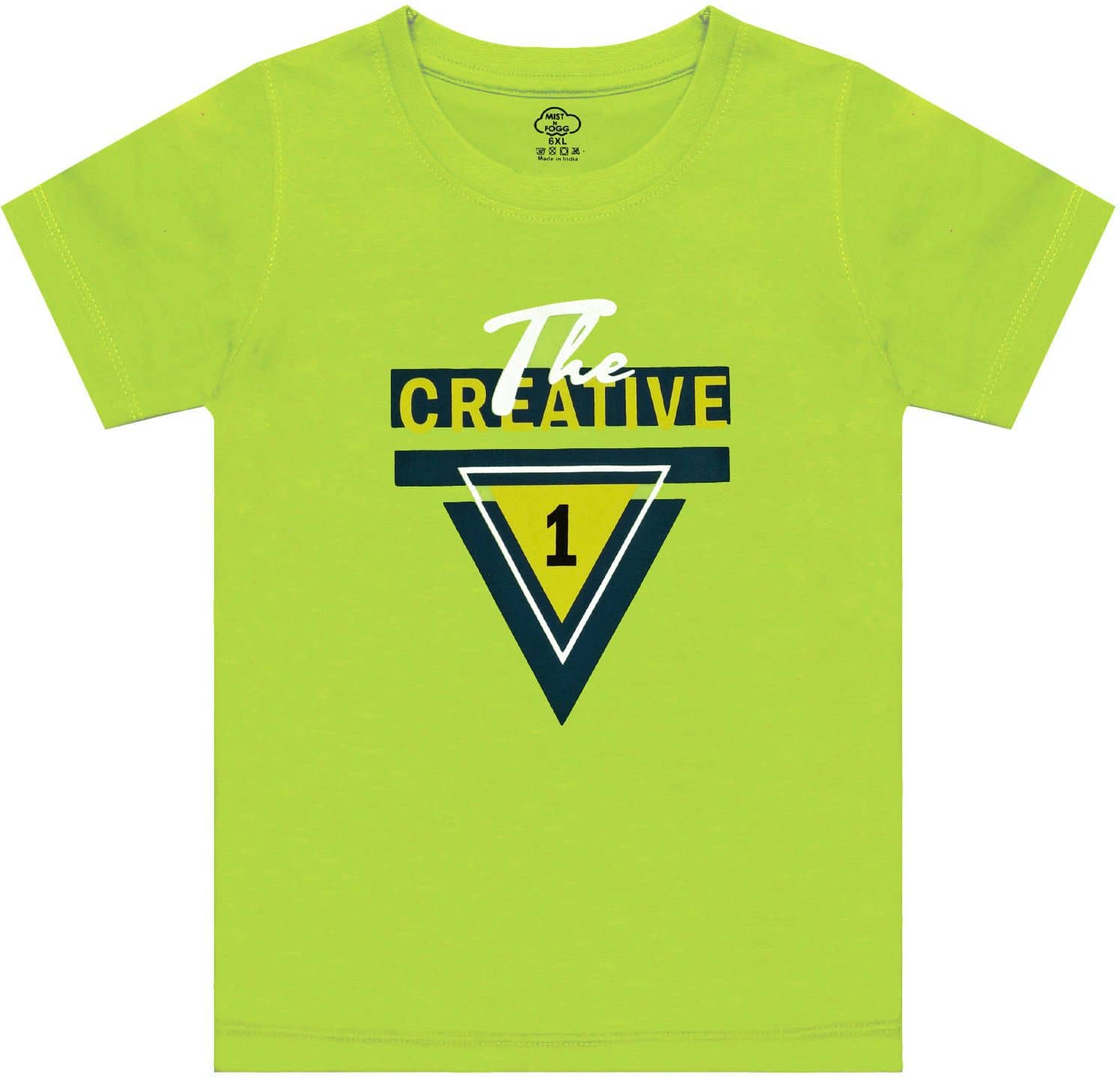 MIST N FOGG Pack of 1 Boys Cotton T-Shirt ( Green )